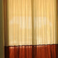 Rideau en lin bi-colore Tête de rideau plis piqués